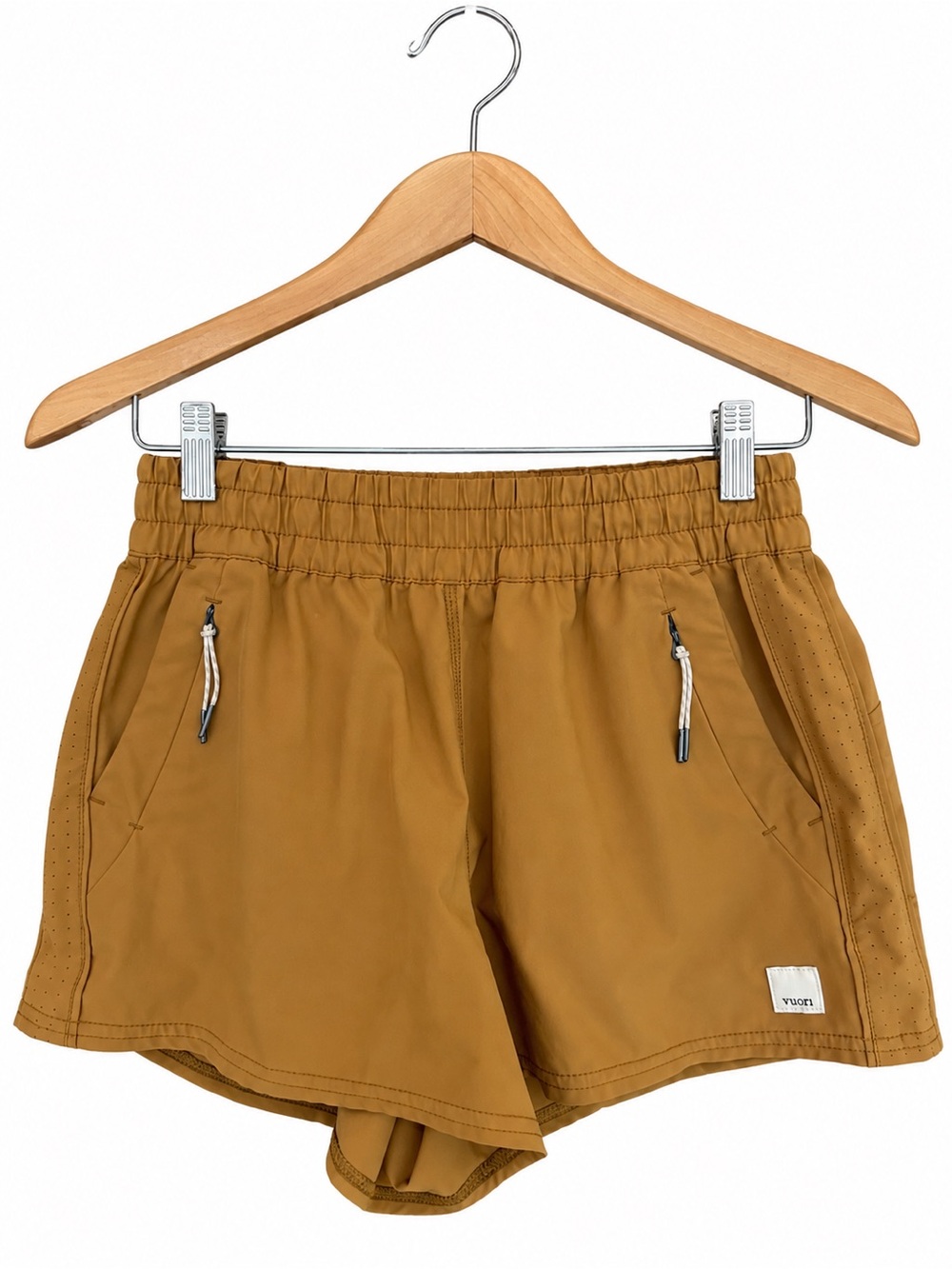 Vuori Dash Shorts Women’s Small Golden Brown 3” Running Athletic Shorts